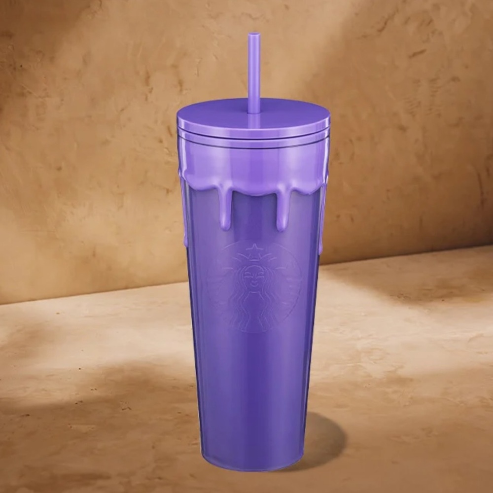 Starbucks 2025 Halloween Amethyst Ooze Glow In The Dark Tumbler